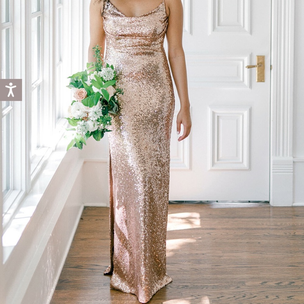Revelry sequin bridesmaid dress